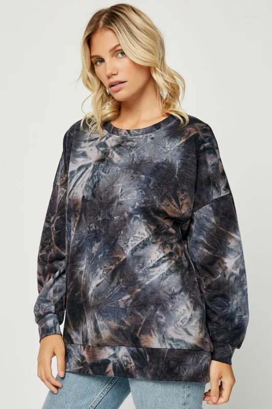 Womens Tie-Dye Pullover Knit Top sold by Hayden