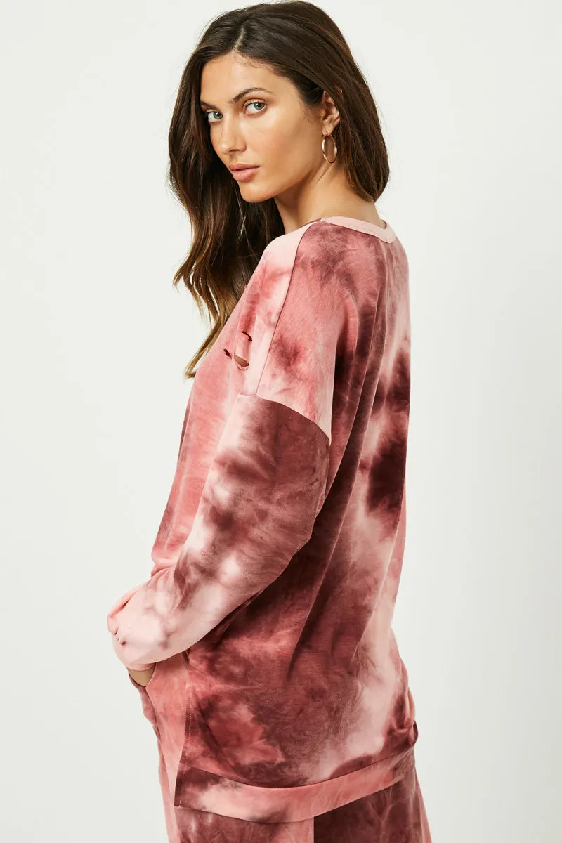 Womens Tie-Dye Crew Neck Sweater sold by Hayden product image thumbnail 4