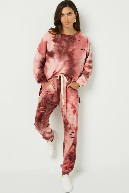 Womens Tie-Dye Crew Neck Sweater sold by Hayden