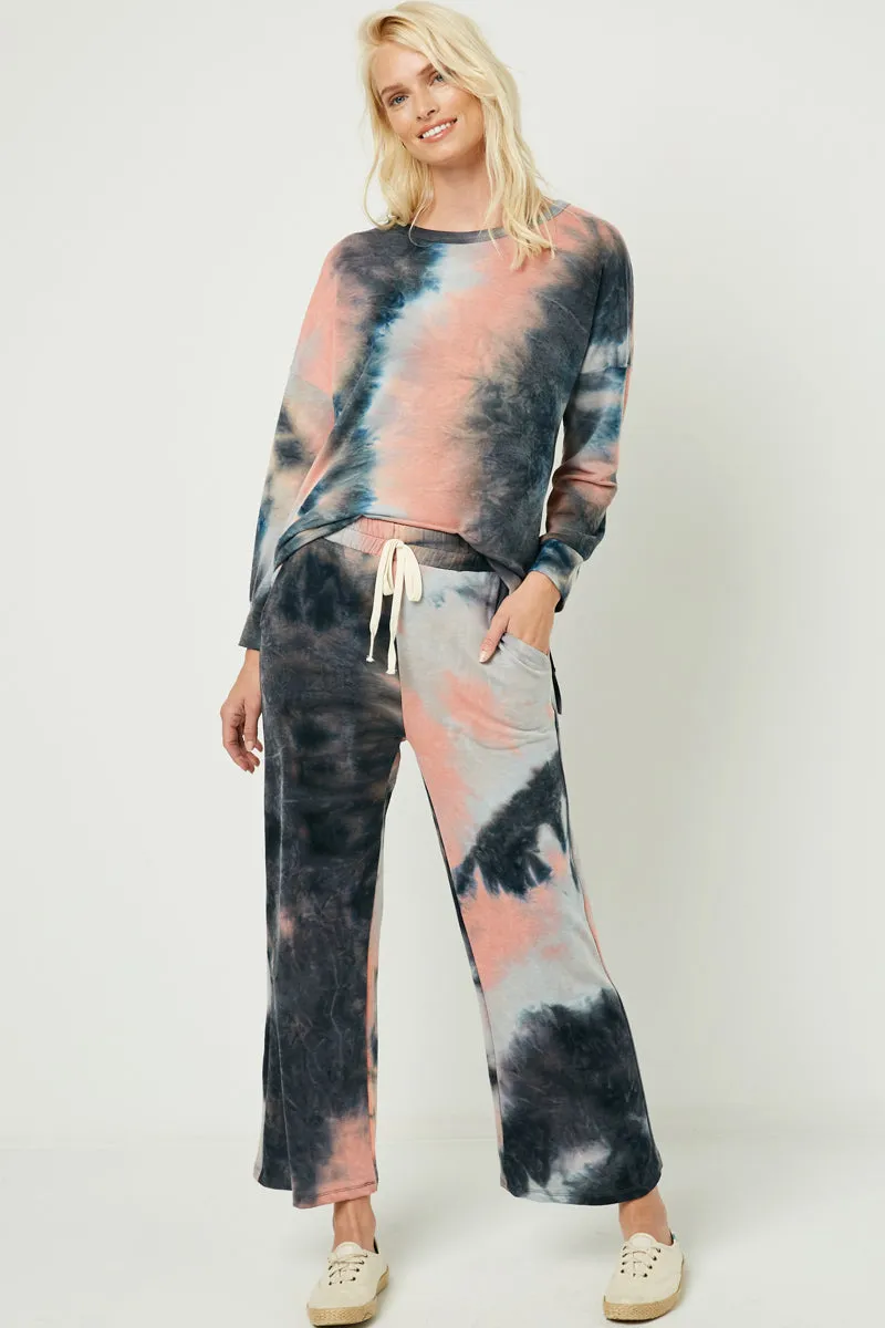 Womens Tie Die Drop Shoulder Sweatshirt sold by Hayden product image thumbnail 4