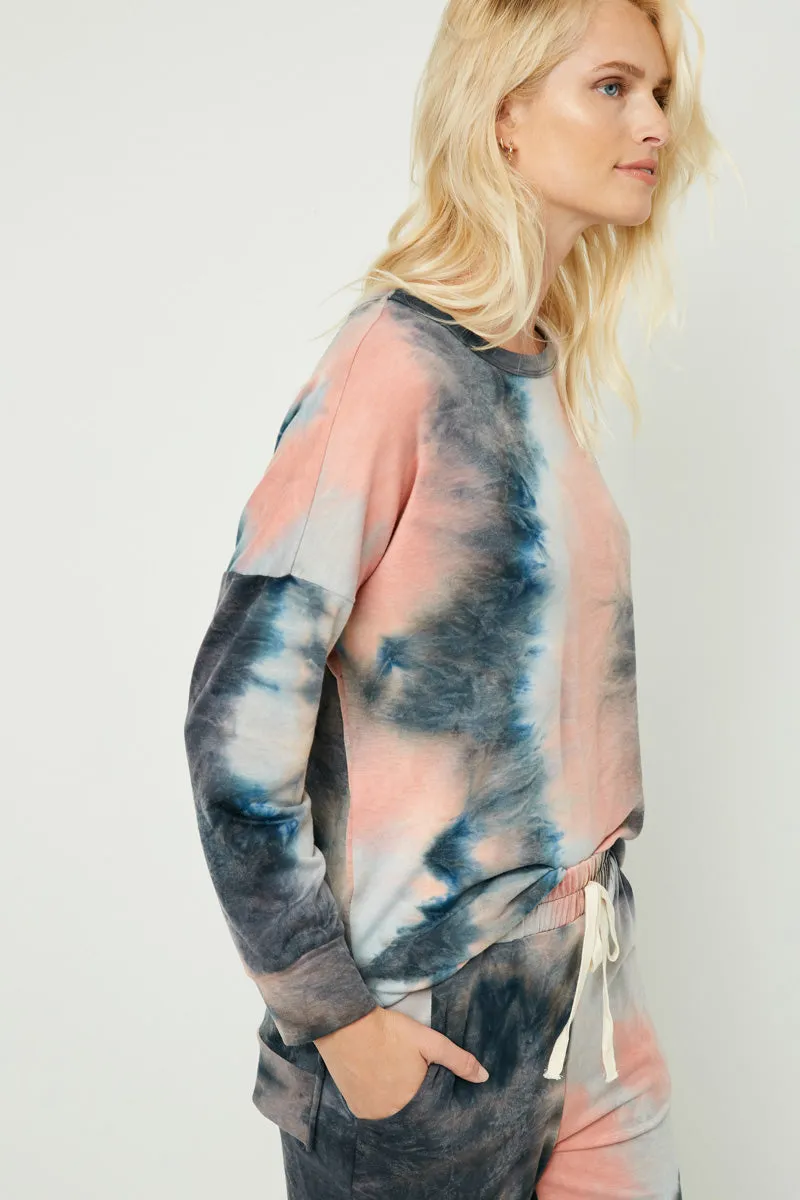 Womens Tie Die Drop Shoulder Sweatshirt sold by Hayden product image thumbnail 2