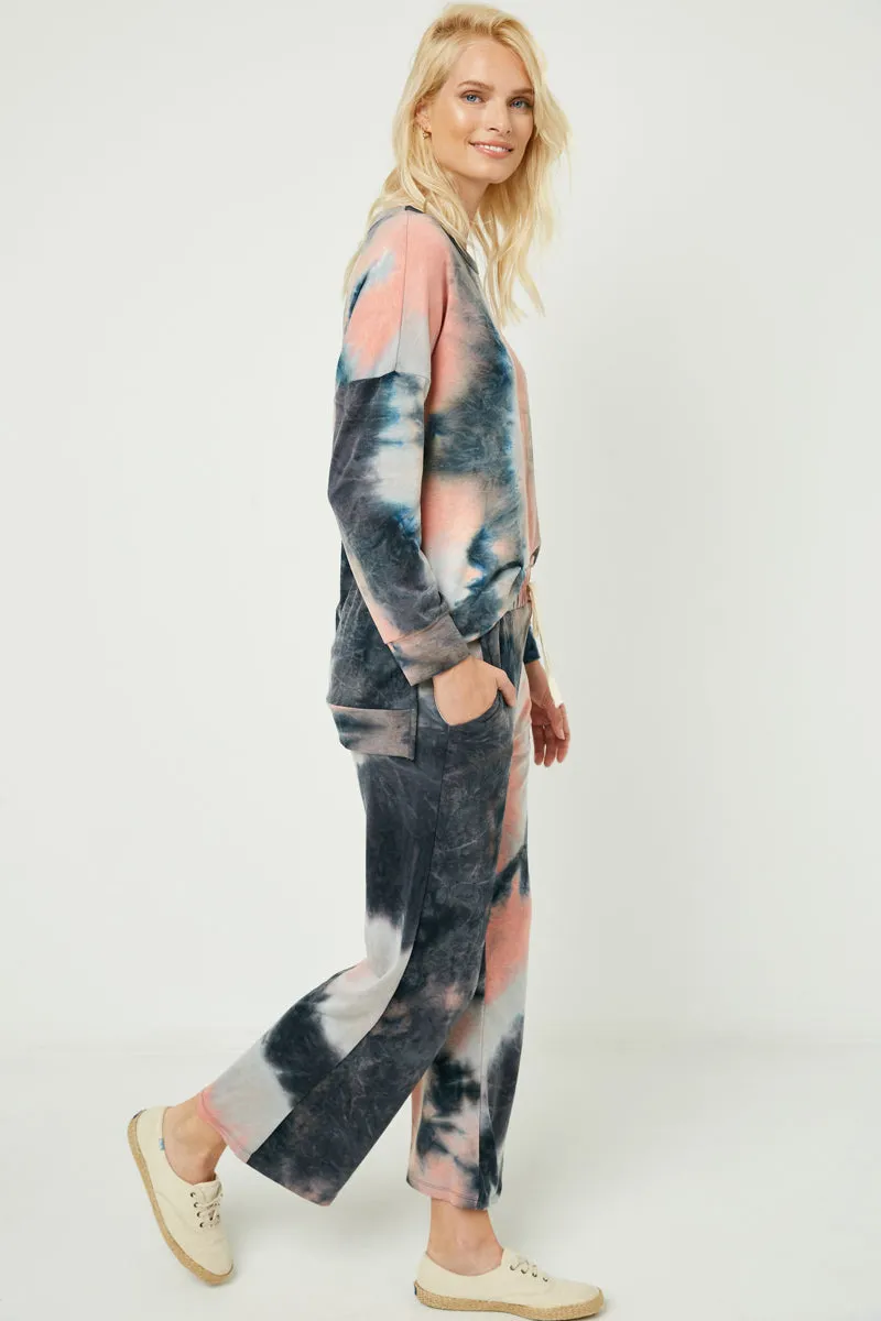 Womens Tie Die Wide Leg Knit Pants sold by Hayden product image thumbnail 5