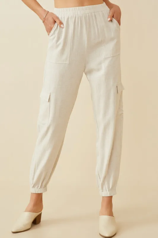 Womens Textured Patch Pocket Cargo Joggers sold by Hayden