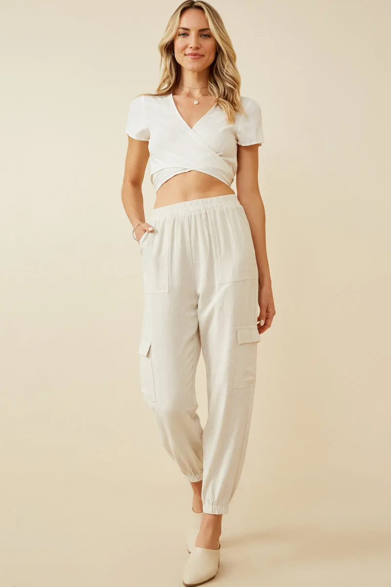 Womens Textured Patch Pocket Cargo Joggers sold by Hayden product image thumbnail 4