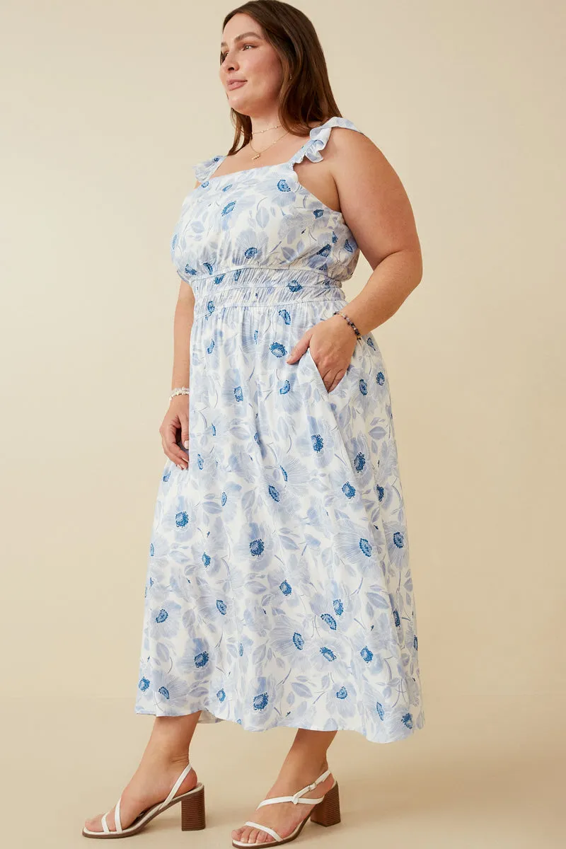 Womens Island Floral Ruffled Strap Dress sold by Hayden product image thumbnail 2