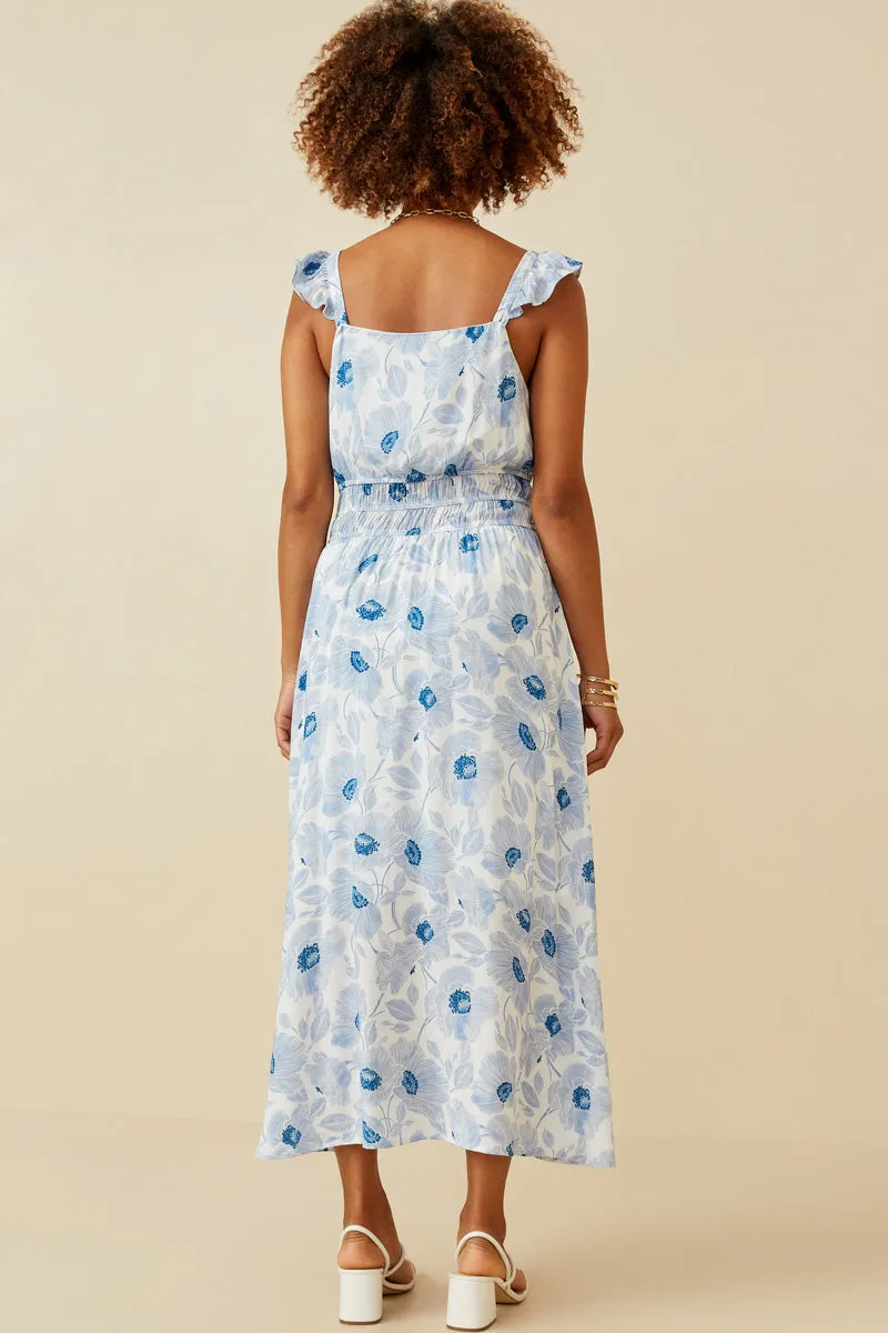 Womens Island Floral Ruffled Strap Dress sold by Hayden product image thumbnail 4