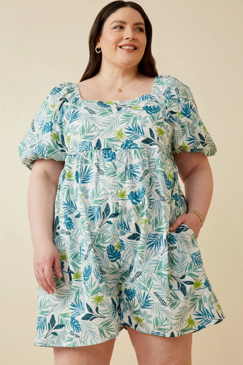 Womens Botanical Print Square Neck Romper sold by Hayden product image thumbnail 2