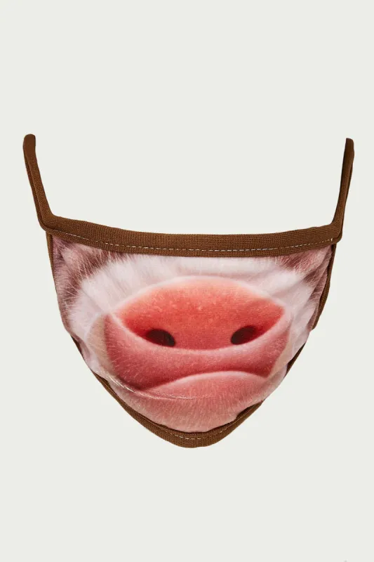 Womens Pig Print Face Mask sold by Hayden