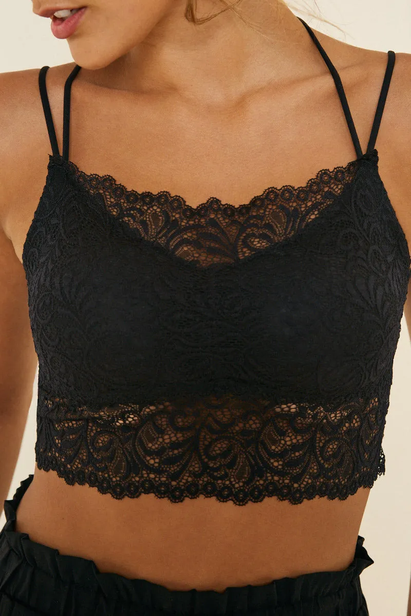 Womens Crossback Sheer Lace Bralette sold by Hayden product image thumbnail 4