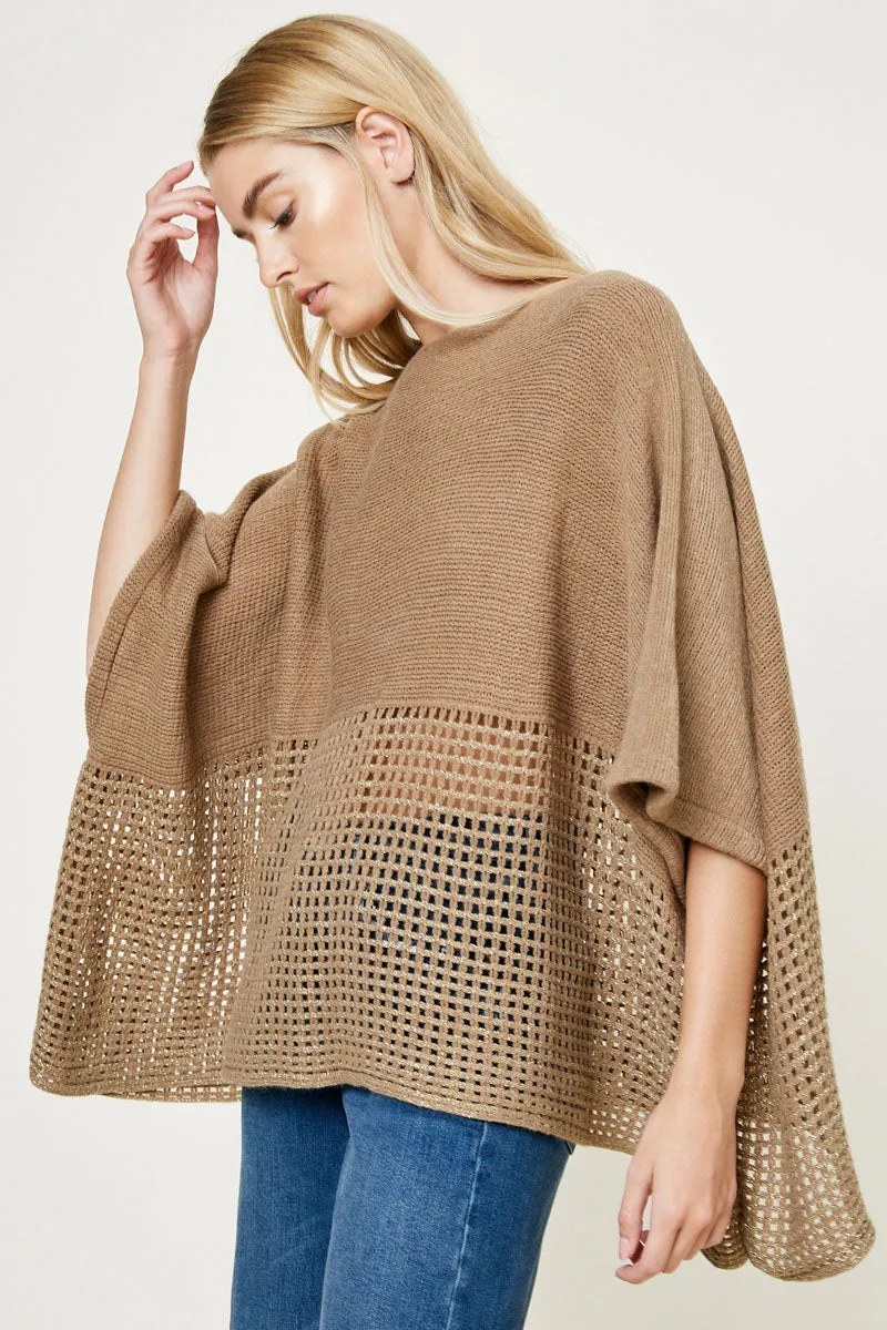 Womens Sparkly Knit Sweater Poncho sold by Hayden product image thumbnail 5