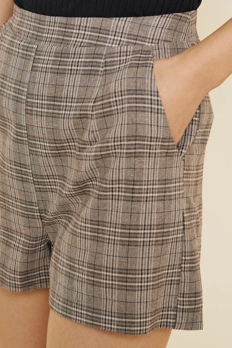 Womens Plaid High Rise Trouser Short sold by Hayden product image thumbnail 4