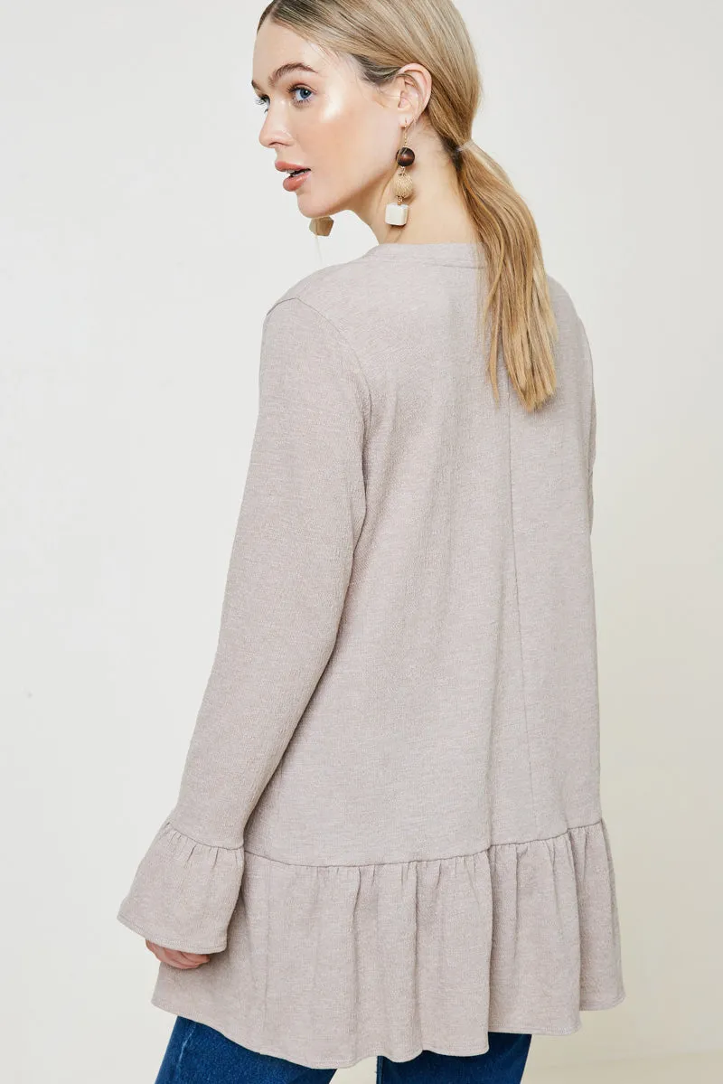 Womens Ruffle Button-Down Tunic sold by Hayden product image thumbnail 5