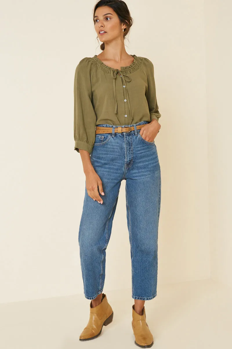 Womens Linen Button-Down Top sold by Hayden product image thumbnail 4