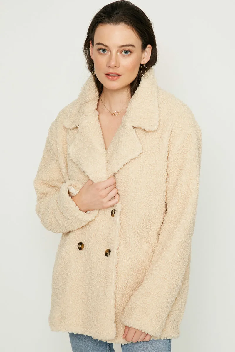 Womens Boucle Textured Double Breasted Jacket sold by Hayden