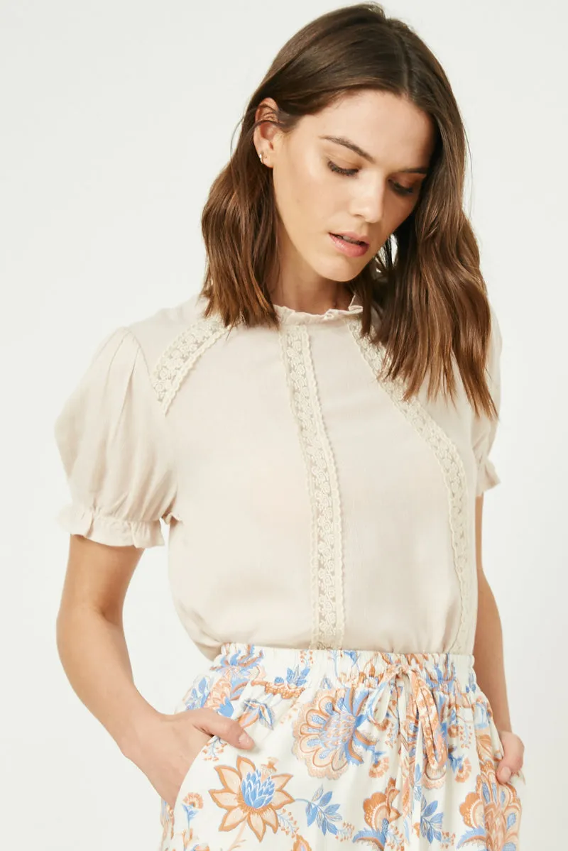 Womens Ruffled Lace Trim Blouse sold by Hayden product image thumbnail 3