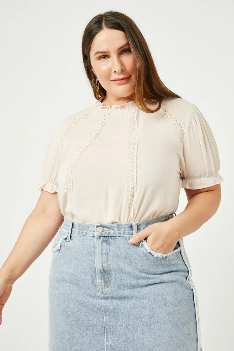 Womens Ruffled Lace Trim Blouse sold by Hayden product image thumbnail 2