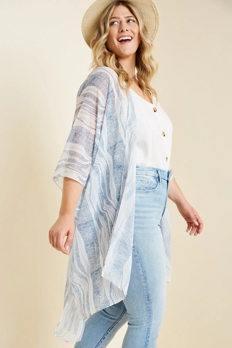 Sheer Printed Kimono sold by Hayden product image thumbnail 3