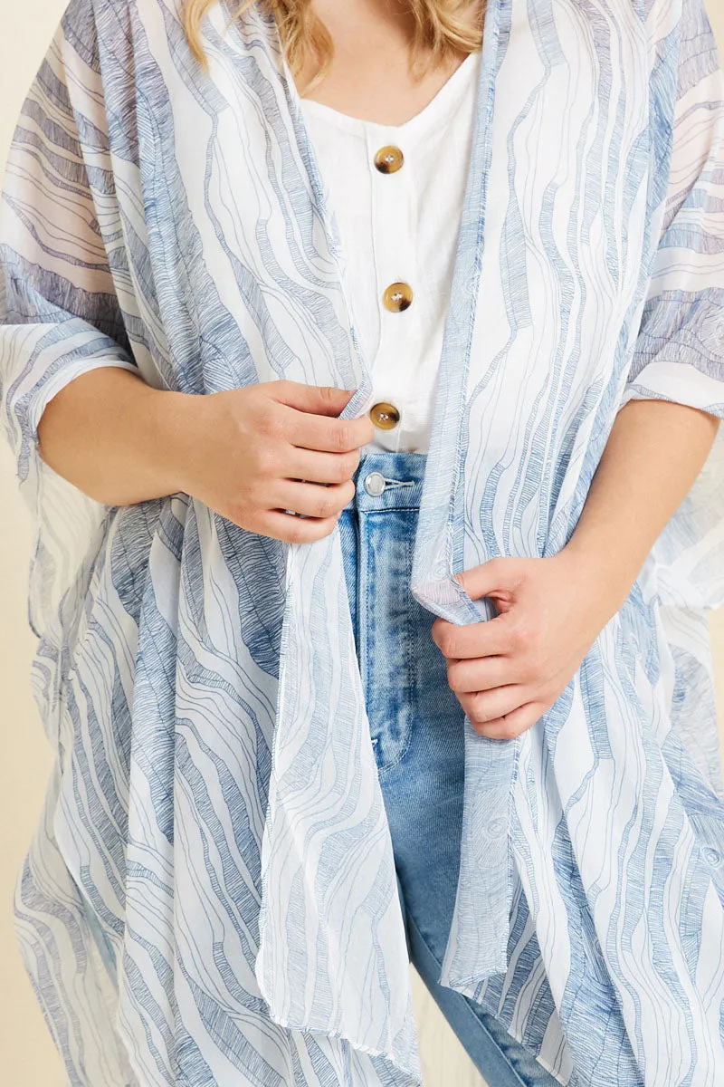 Sheer Printed Kimono sold by Hayden product image thumbnail 4