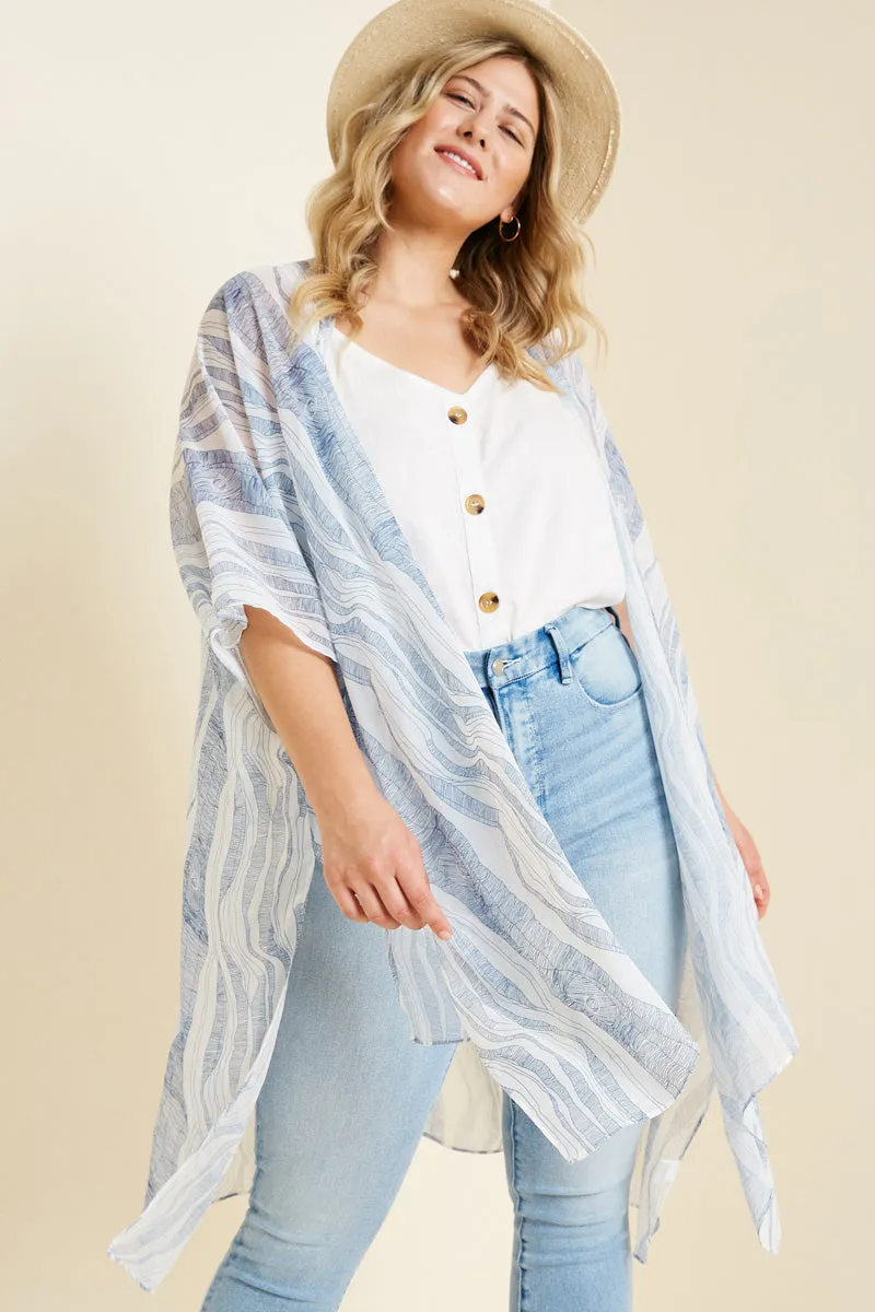 Sheer Printed Kimono sold by Hayden