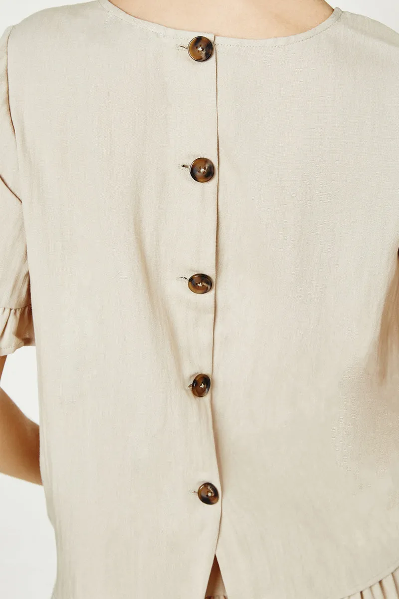 Womens Ruffle Button-Down Top sold by Hayden product image thumbnail 5