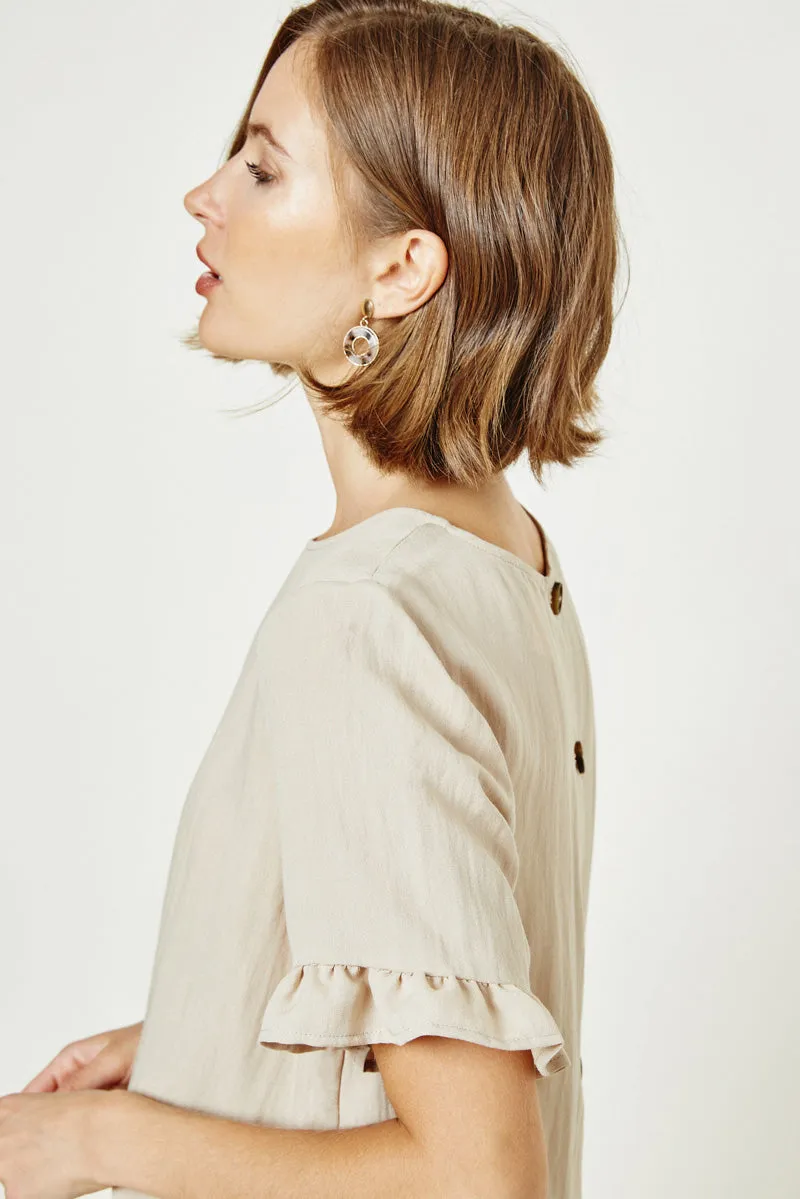 Womens Ruffle Button-Down Top sold by Hayden product image thumbnail 3