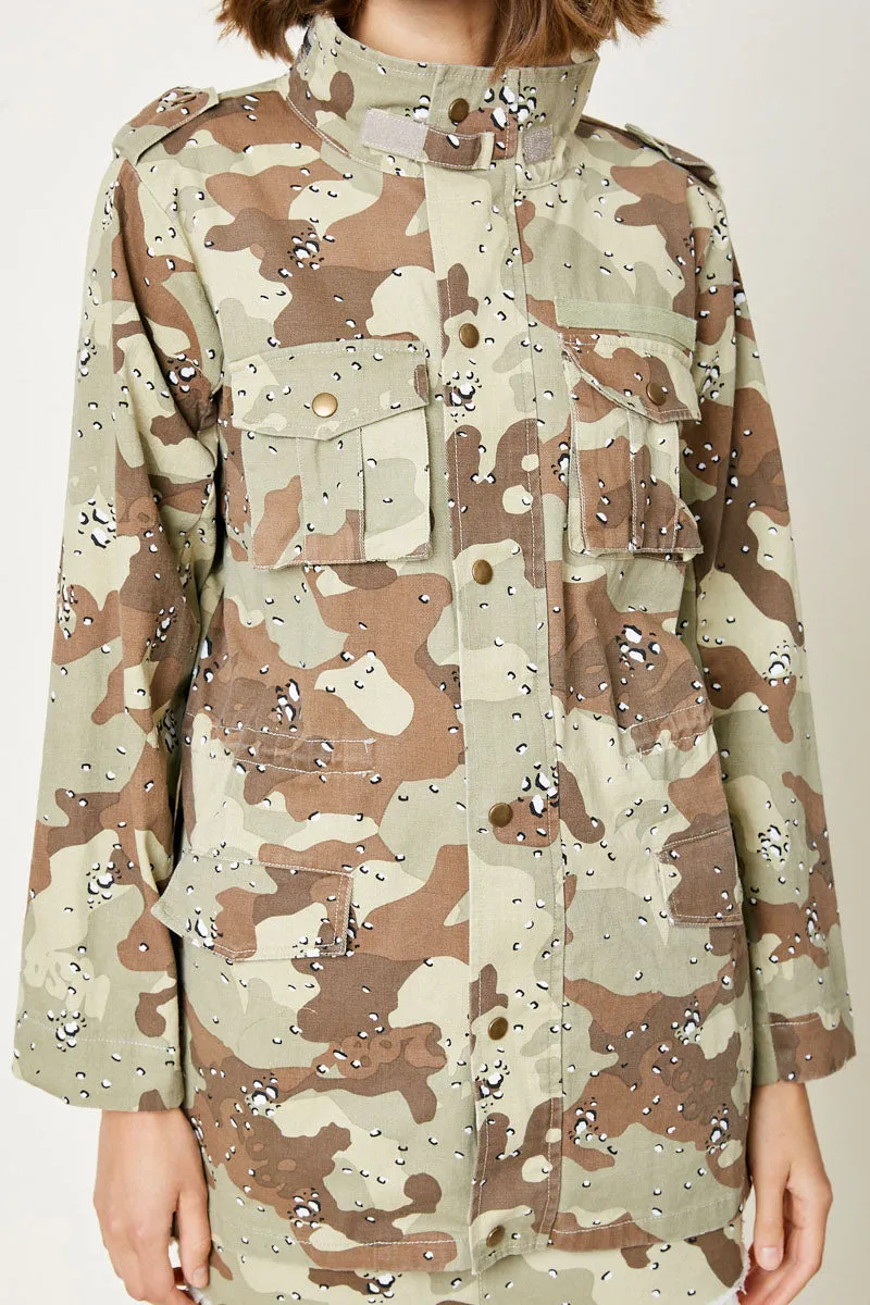 Womens Camo Cargo Zip Up Jacket sold by Hayden product image thumbnail 5