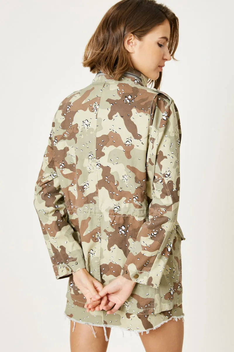 Womens Camo Cargo Zip Up Jacket sold by Hayden product image thumbnail 2