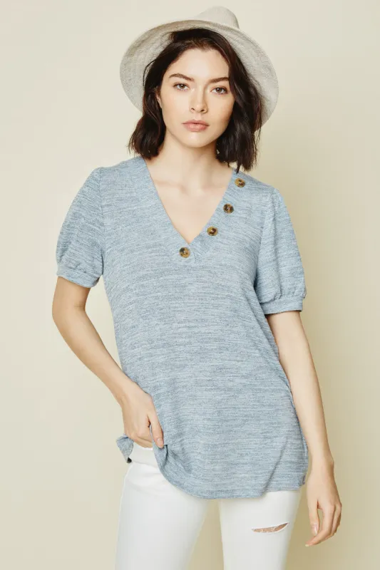 Womens Knit V-Neck Top sold by Hayden