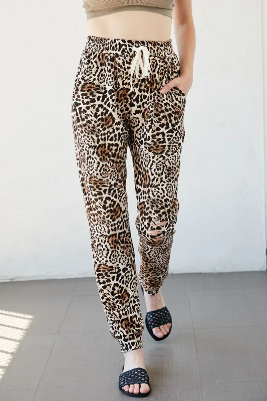 Womens Leopard Print Jogger sold by Hayden