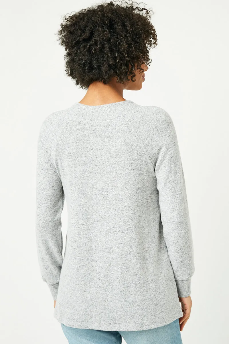 Womens Brushed Knit Long sleeve V-Neck Top sold by Hayden product image thumbnail 4