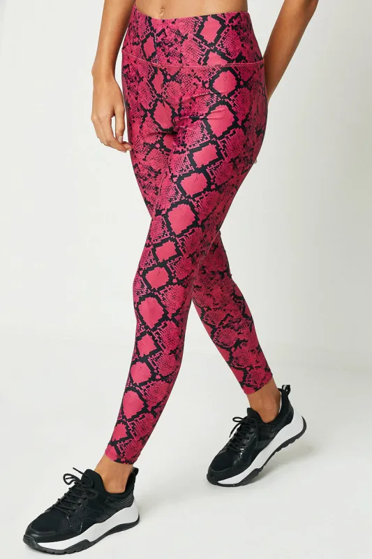 Womens Snake Print Active Leggings sold by Hayden