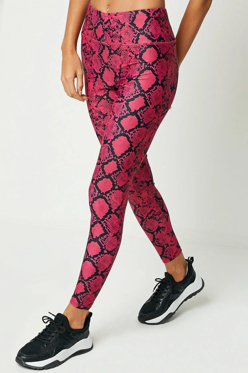 Womens Snake Print Active Leggings sold by Hayden