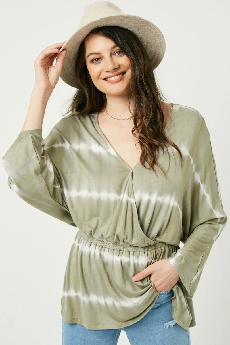 Womens Surplice Tie Dye Dolman Top sold by Hayden product image thumbnail 5