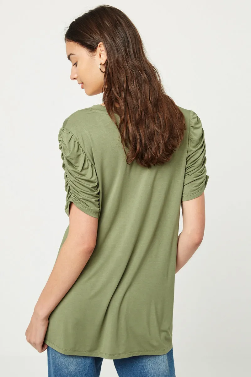 Womens Knit Cinched Sleeve Tee sold by Hayden product image thumbnail 5