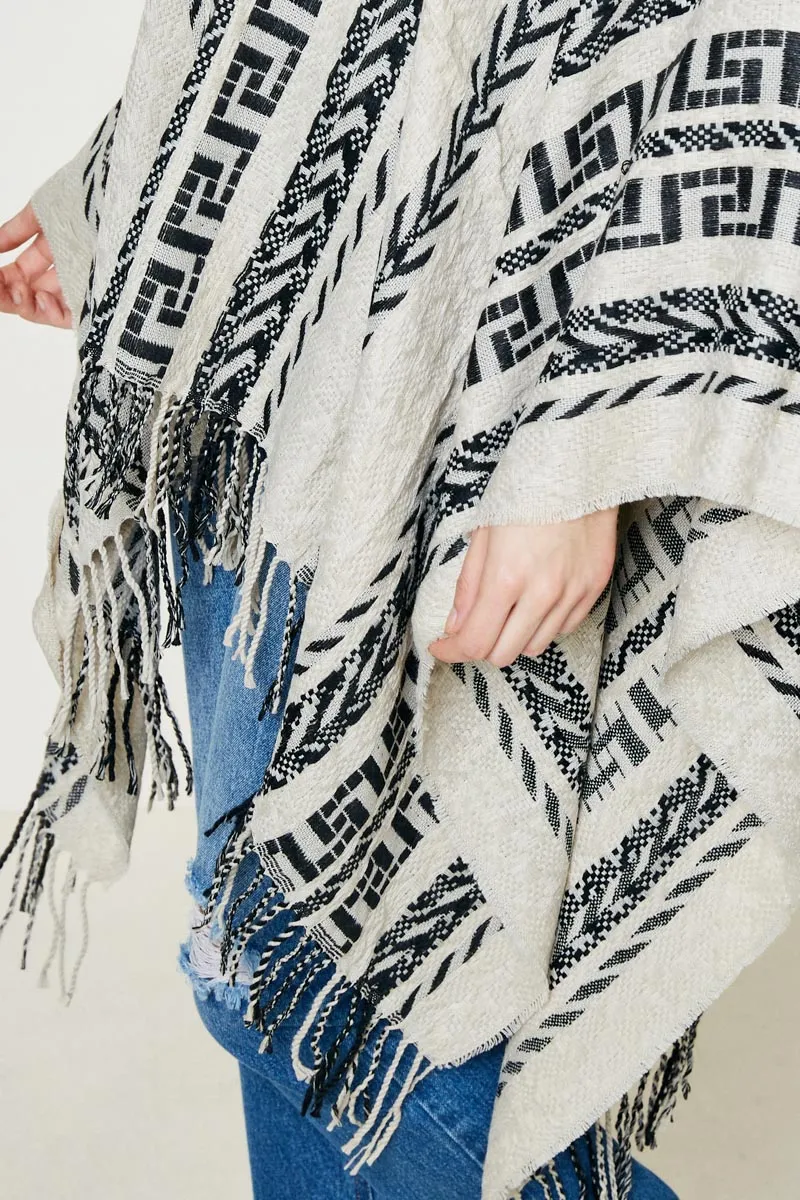 Womens Embroidered Patterned Sweater Poncho sold by Hayden product image thumbnail 3