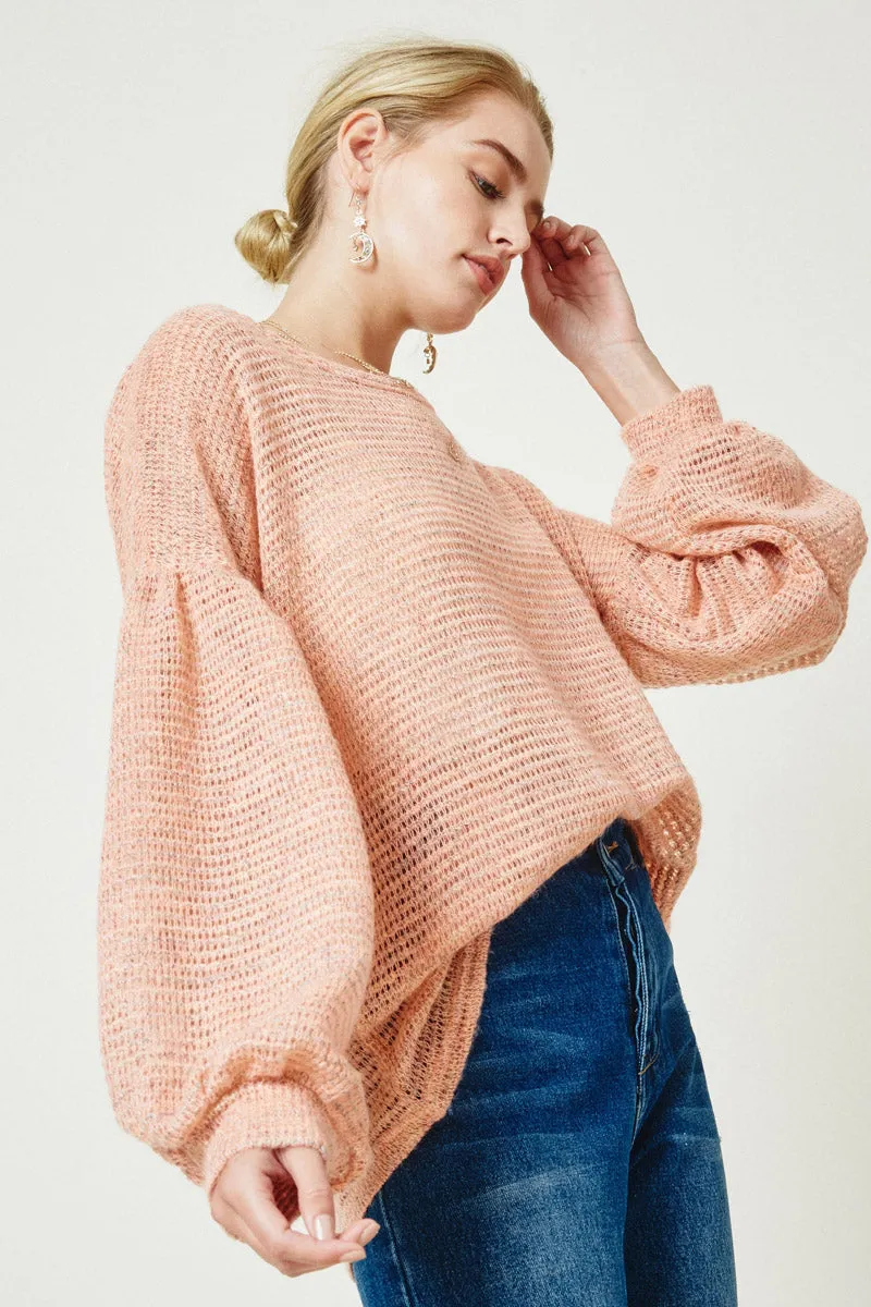 Womens Knit Puff Sleeve Sweater Top sold by Hayden product image thumbnail 5