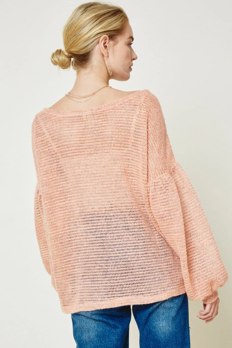 Womens Knit Puff Sleeve Sweater Top sold by Hayden product image thumbnail 2