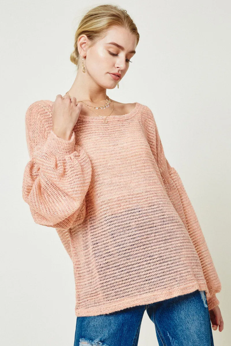 Womens Knit Puff Sleeve Sweater Top sold by Hayden product image thumbnail 3