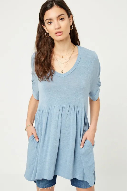 Womens Twist Sleeve Pocket Tunic sold by Hayden