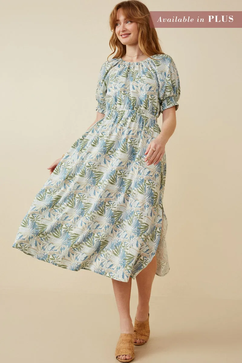 Womens Botanical Print Smocked Detail Dress sold by Hayden product image thumbnail 2