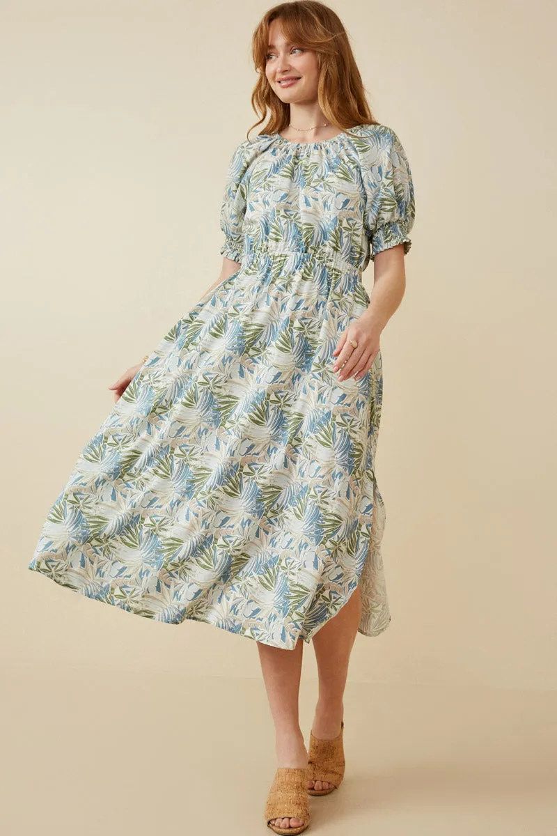 Womens Botanical Print Smocked Detail Dress sold by Hayden