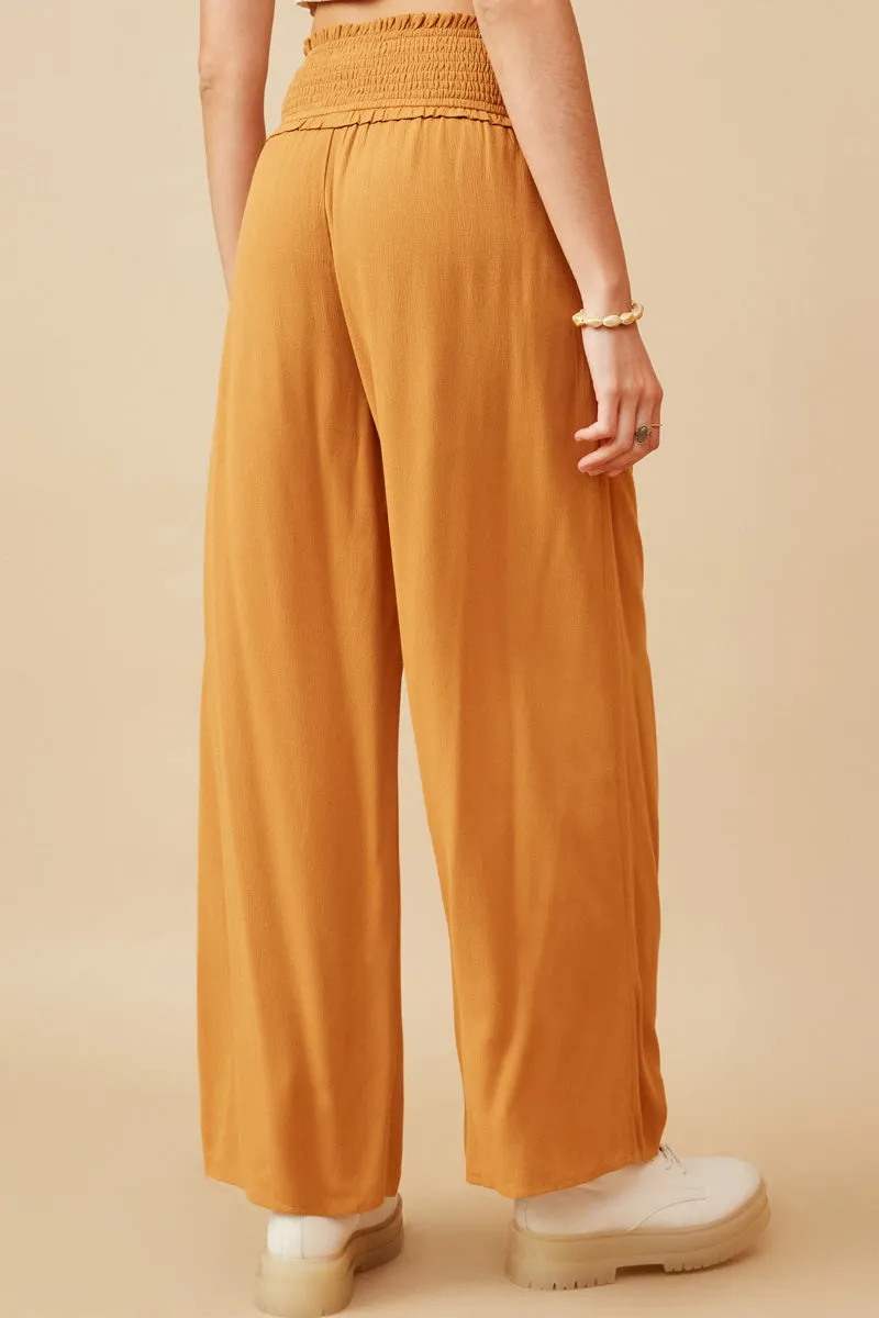 Womens Smocked Waist Wide Leg Pants sold by Hayden product image thumbnail 4