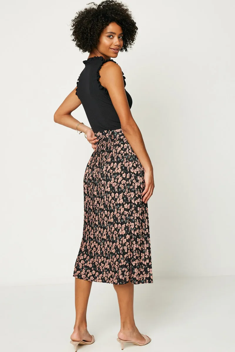 Womens Floral Pleated Midi Skirt sold by Hayden product image thumbnail 4