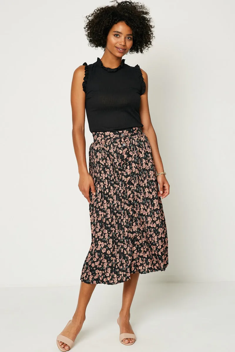 Womens Floral Pleated Midi Skirt sold by Hayden product image thumbnail 5