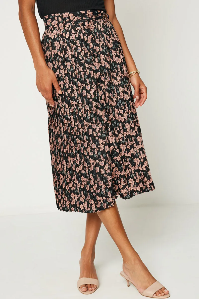 Womens Floral Pleated Midi Skirt sold by Hayden product image thumbnail 2