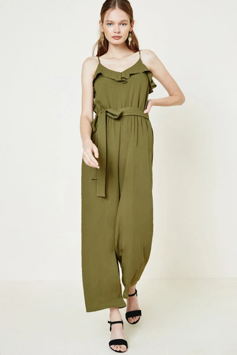 Womens Belted Ruffle Jumpsuit sold by Hayden product image thumbnail 3