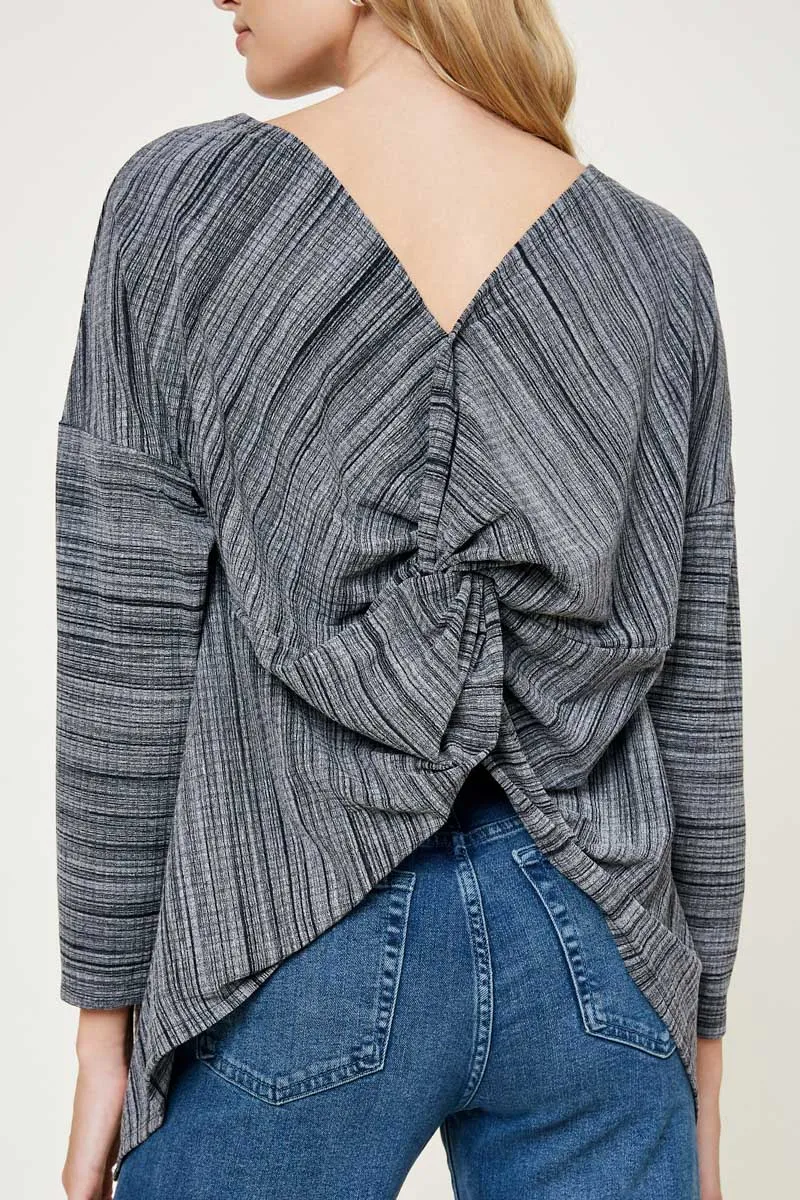 Womens Ribbed Twist Back Tee sold by Hayden product image thumbnail 4