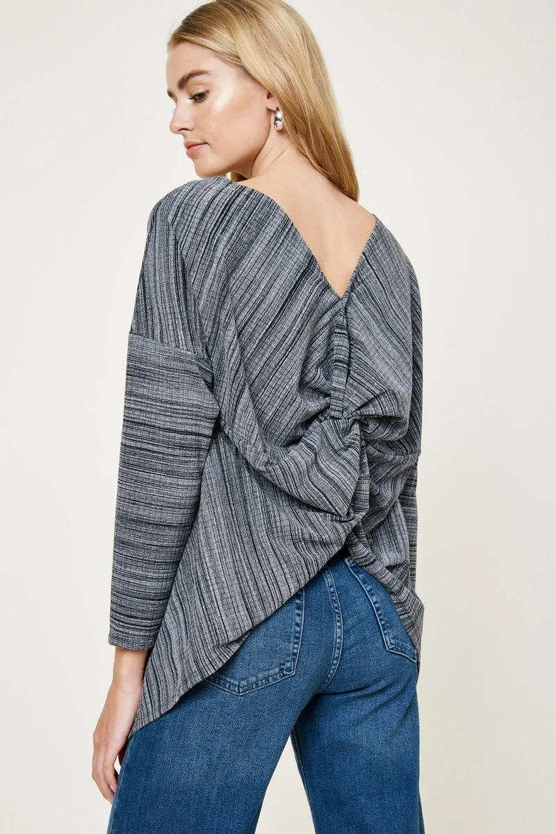 Womens Ribbed Twist Back Tee sold by Hayden product image thumbnail 2