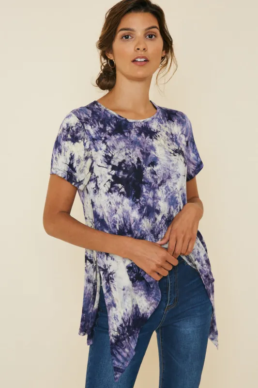 Womens High-Low Tie Dye Tee sold by Hayden