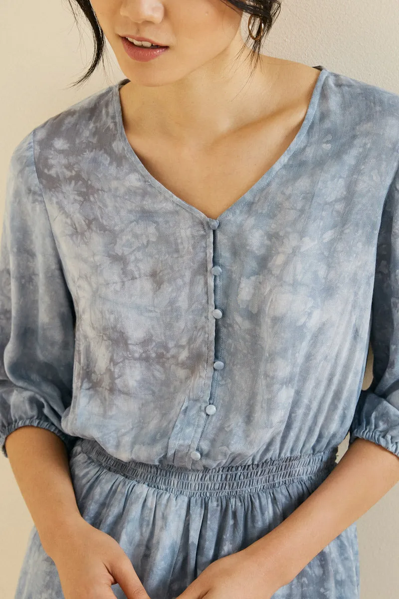 Womens Tie Dye Smock Waist Romper sold by Hayden product image thumbnail 5